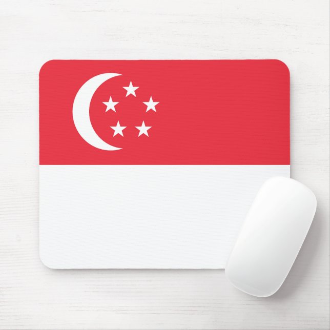 Singapore flag mouse pad (With Mouse)