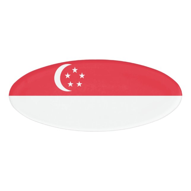 Singapore flag name tag (Front)
