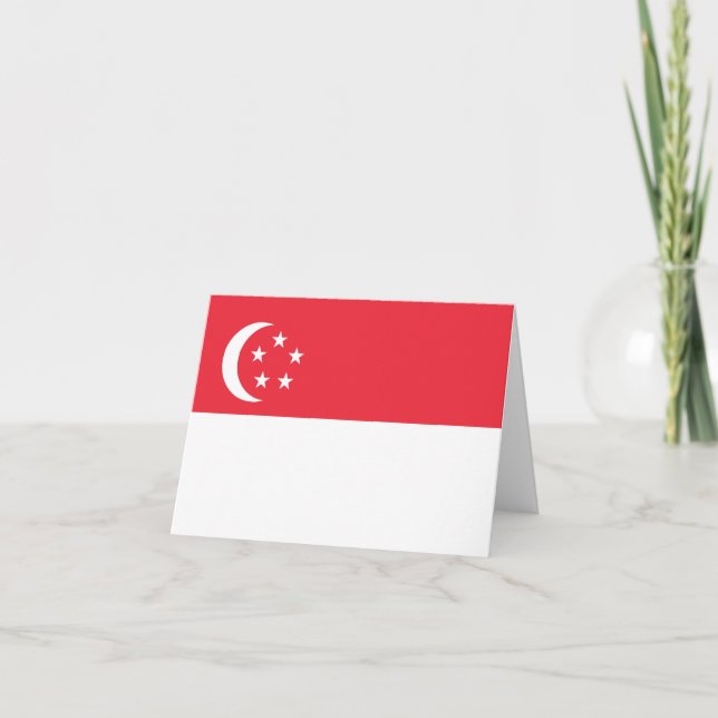 Singapore flag note card (Front)