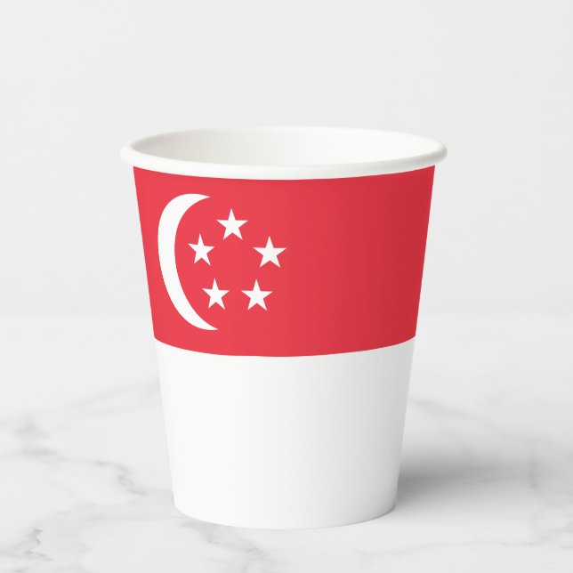 Singapore Flag Paper Cups (Front)