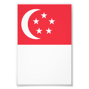 Singapore flag photo print
