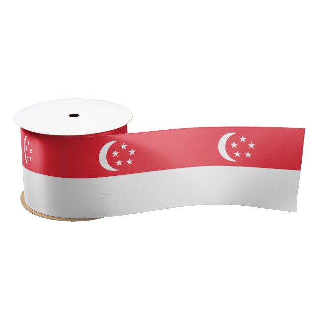 Singapore Flag Satin Ribbon (Spool)