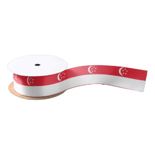 Singapore Flag & Singapore travel, holiday/sports Satin Ribbon