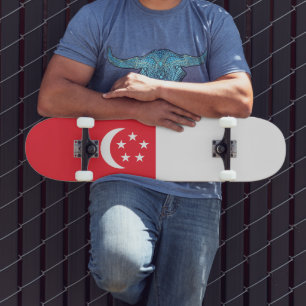Singapore Flag Skateboard