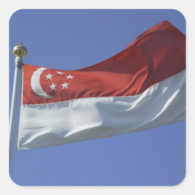 Singapore Flag Square Sticker (Front)