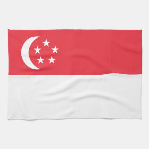 Singapore Flag Tea Towel