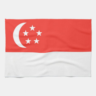 Singapore Flag Tea Towel