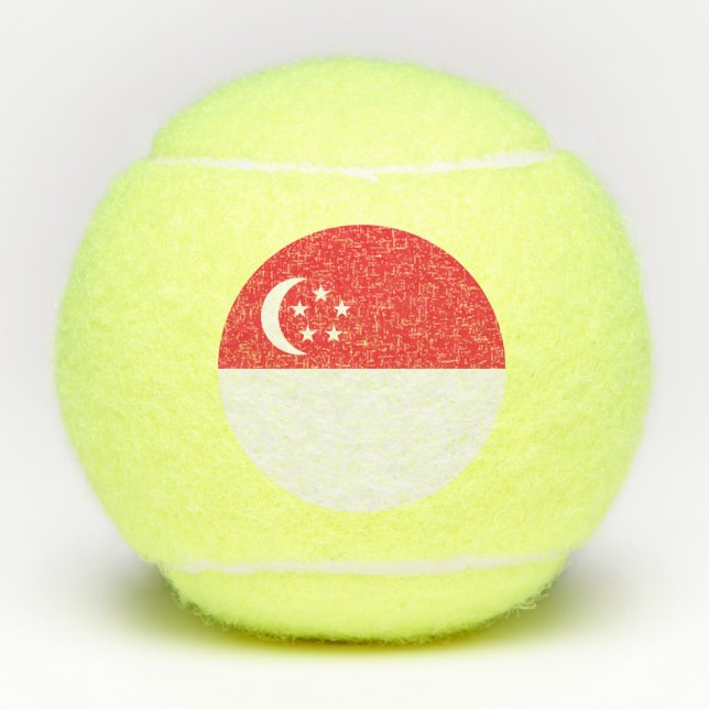 Singapore Flag Tennis Balls (Front)
