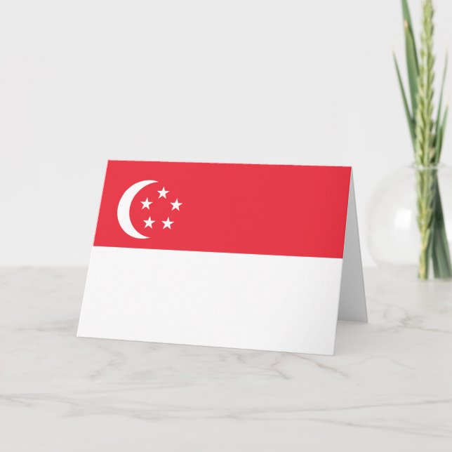 Singapore flag thank you card (Front)