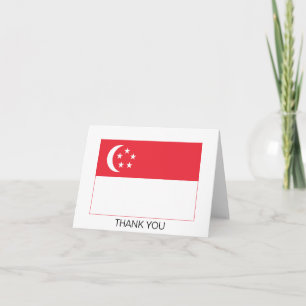 Singapore Flag Thank You Card