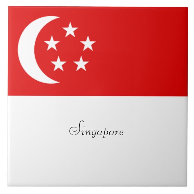 Singapore Flag Tile (Front)