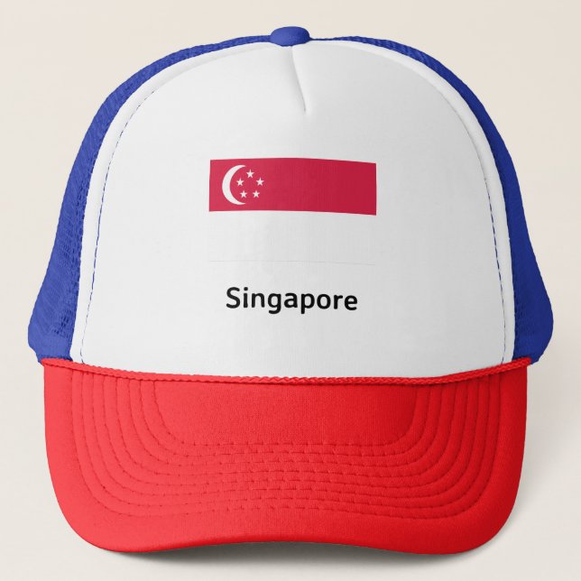 Singapore Flag Trucker Hat (Front)