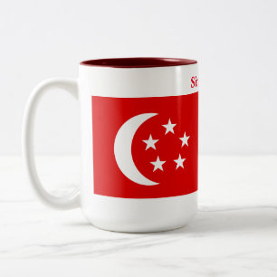 Singapore Flag Two-Tone Coffee Mug