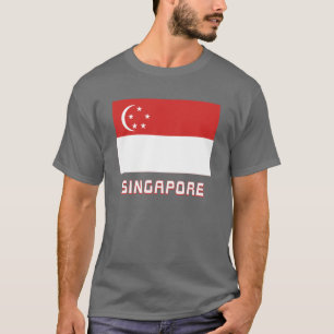 Singapore Flag with Name T-Shirt