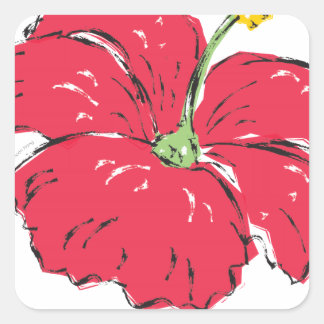 SINGAPORE HIBISCUS COLLECTION SQUARE STICKER