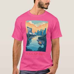 Singapore Illustration Futuristic Skyline boy T-Shirt