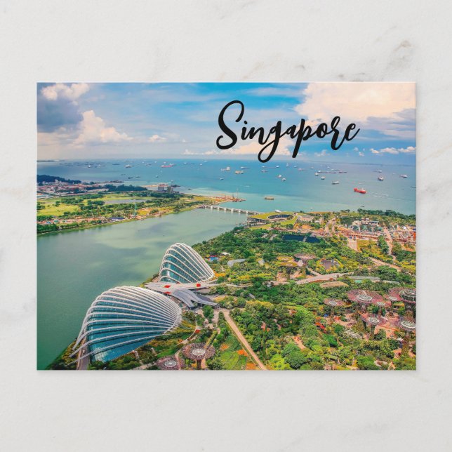Singapore in Bloom — Aerial Harmony of Gardens  Postcard (Front)