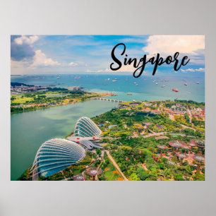 Singapore in Bloom — Aerial Harmony of Gardens Poster