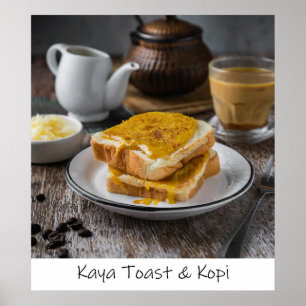 Singapore Kaya Toast And Kopi - Archival Print