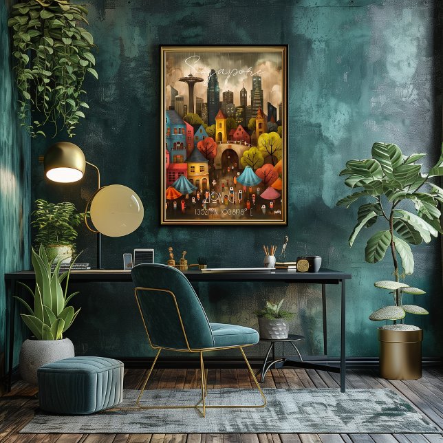 Singapore: Lion City - Whimsical Art Poster (Creator Uploaded)