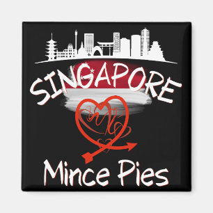 Singapore Loves Mince Pies Cityscape Magnet