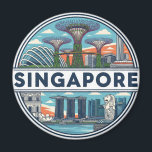 Singapore Magnet<br><div class="desc">Singapore, a vibrant island nation and city-state, is a dazzling fusion of cultures, cuisines, and architectural wonders. From its humble beginnings as a trading post, it has transformed into a global hub of commerce, innovation, and tourism. Towering skyscrapers share the skyline with traditional temples and lush green spaces, reflecting the...</div>