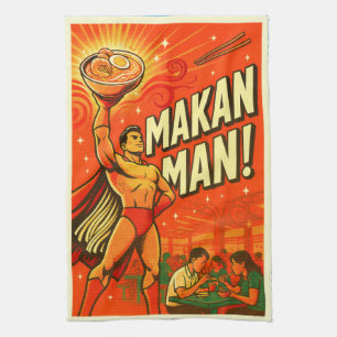 Singapore Makan Man Kitchen Towel
