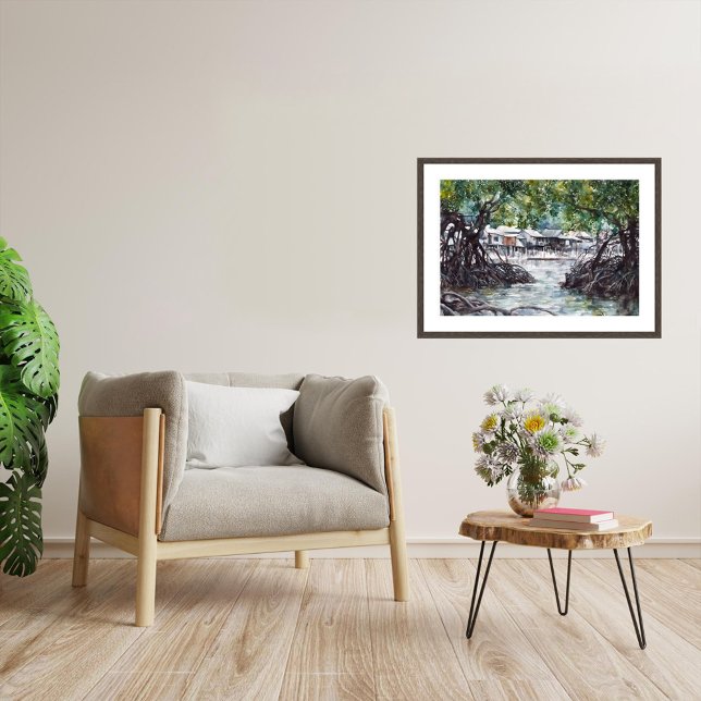 Singapore Mangroves - Watercolour Art Print (Singapore Mangroves Watercolour.
Artist: Roger Smith)