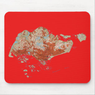 Singapore Map Mousepad