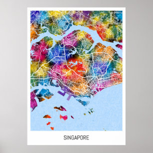 Singapore Map Poster