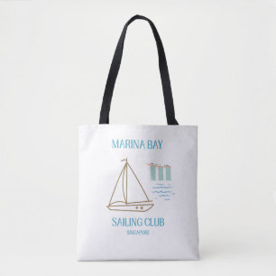 Singapore Marina Bay Luxury Sailing Club Tote Bag