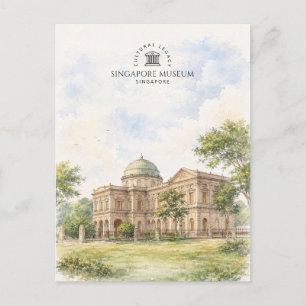 Singapore Museum Popolar City Destination Travel Postcard