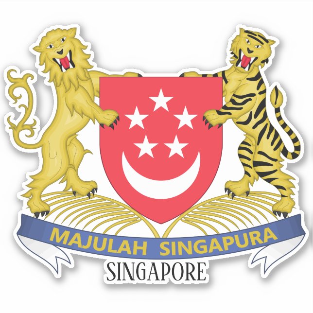 Singapore National Coat Of Arms Patriotic (Front)