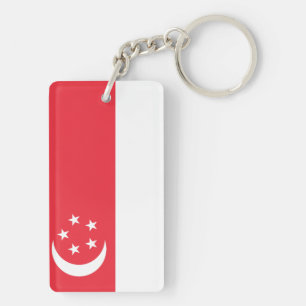 Singapore National World Flag Key Ring