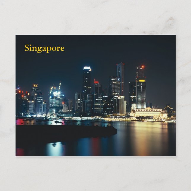 Singapore night lights postcard (Front)
