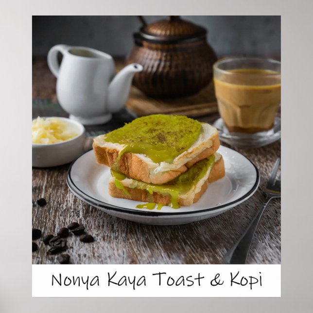Singapore Nonya Kaya Toast And Kopi Archival Print (Front)