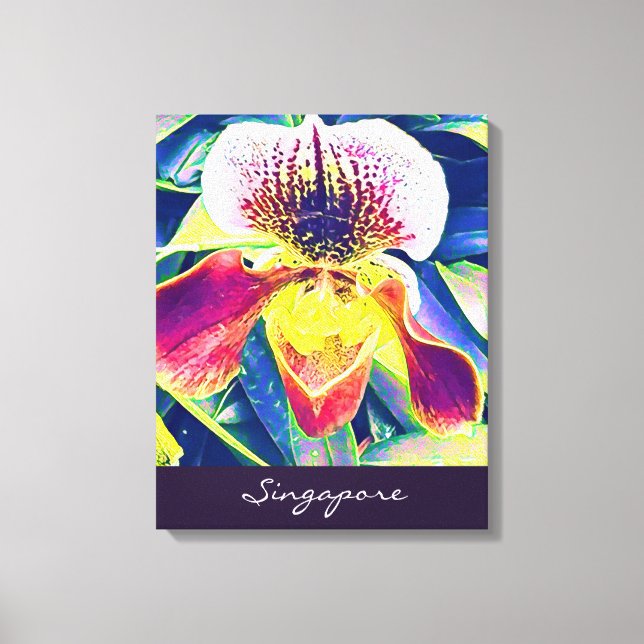 Singapore Orchid travel South East Asia Canvas Print (Front)
