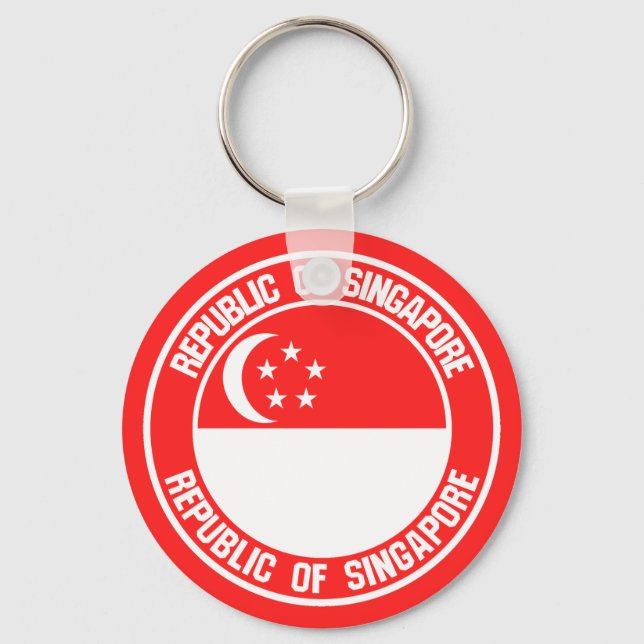 Singapore Round Emblem Key Ring (Front)