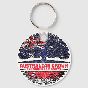 Singapore Singaporean Australian Australia Tree Key Ring