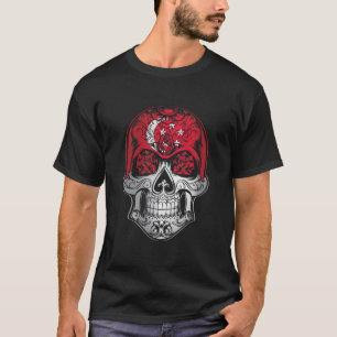 Singapore Skull And Roses Flag T-Shirt