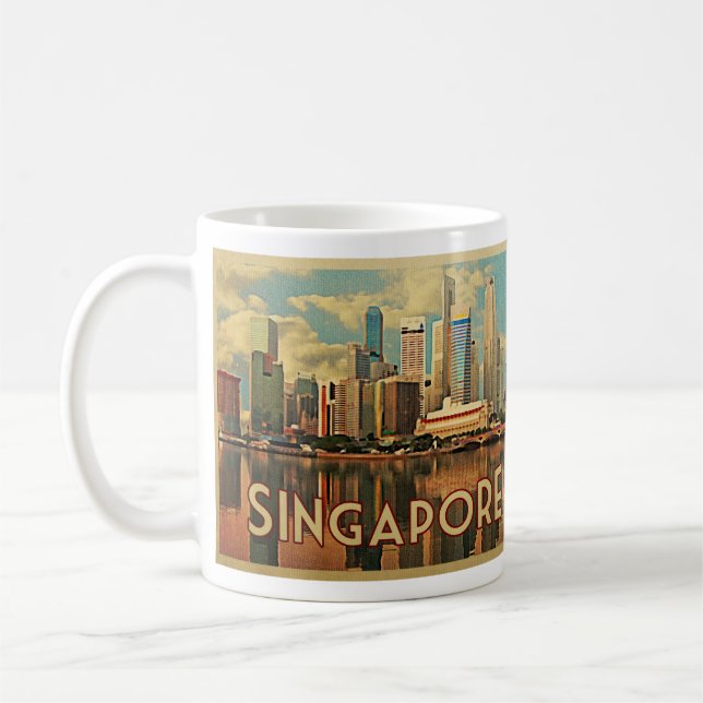 Singapore Skyline Coffee Mug (Left)