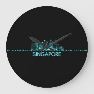 Singapore Skyline Large Clock