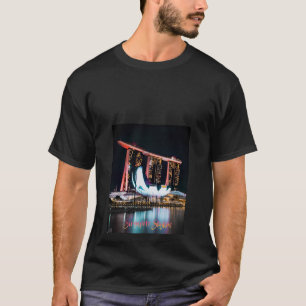 Singapore Skyline Night  T-Shirt
