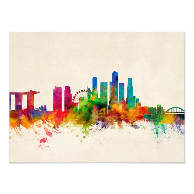 Singapore Skyline Photo Print (Front)