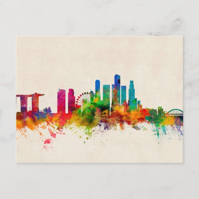 Singapore Skyline Postcard (Front)