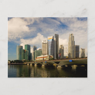 Singapore skyline postcard