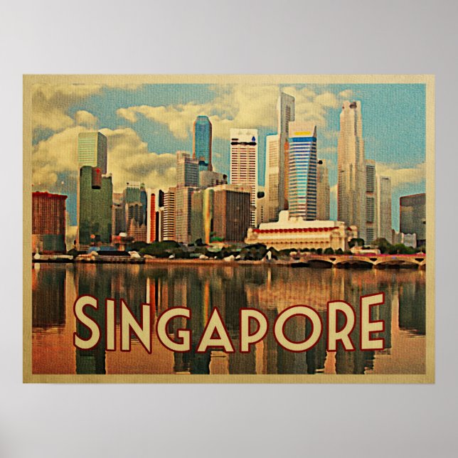 Singapore Skyline Poster (Front)