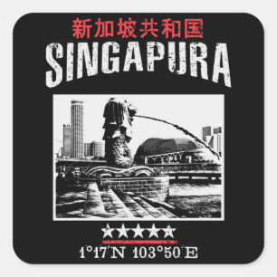 Singapore Square Sticker