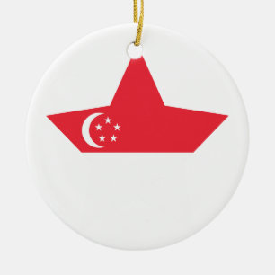 Singapore Star Ceramic Tree Decoration
