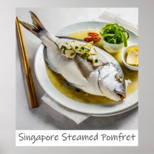 Singapore Steamed Pomfret Archival Print